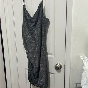 Elegant Black Glitter Dress